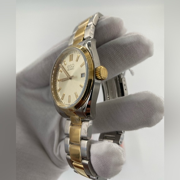 ESQ Movado Champagne Dial Two Tone Men's Watch - Picture 5 of 8